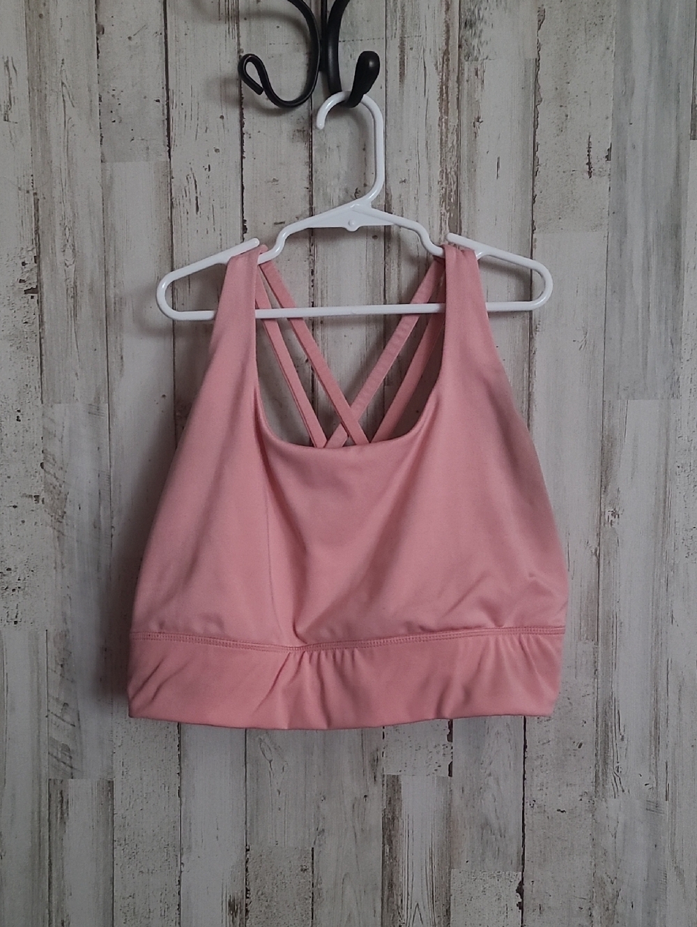 Women’s Pink Strappy Sports Bra - Comfort Fit